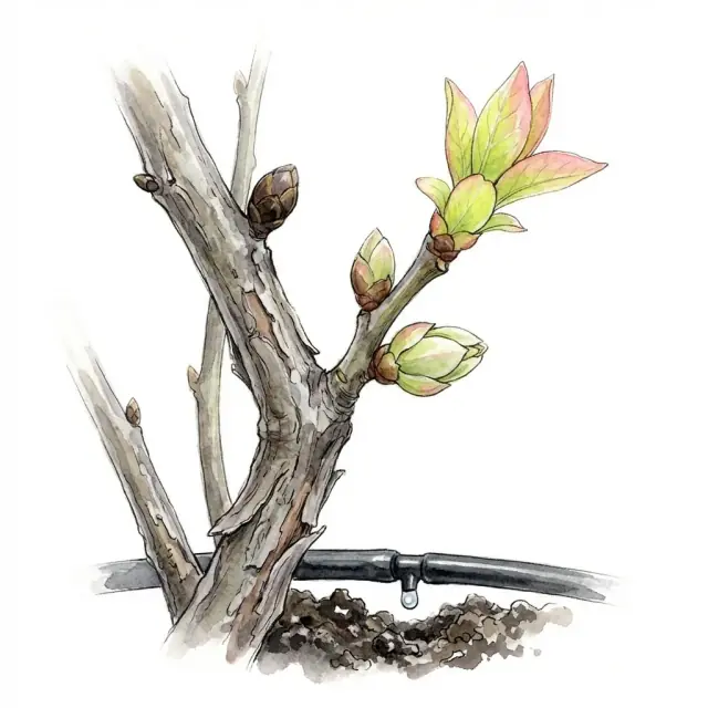Arándano: brotación