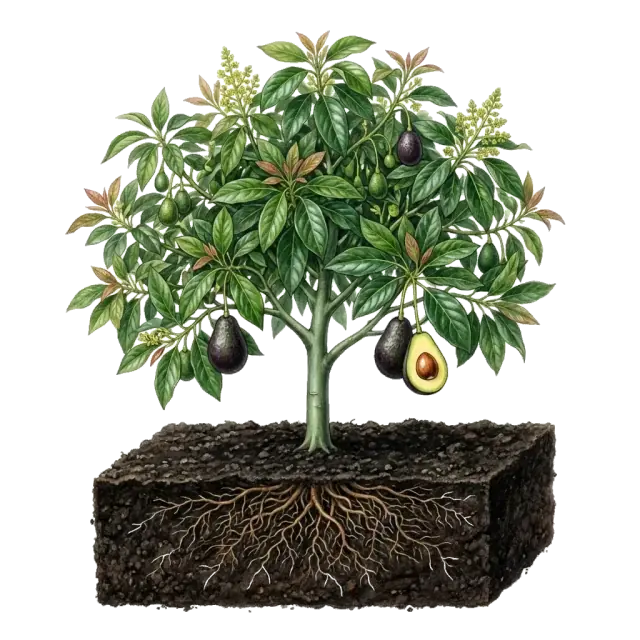 Aguacate: planta entera