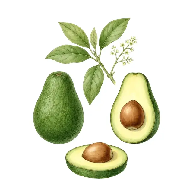 Aguacate: lámina del fruto