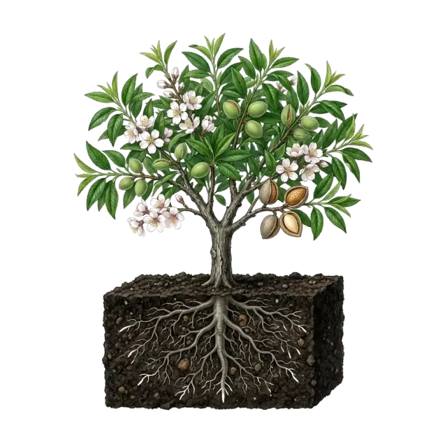 Almendro: planta entera