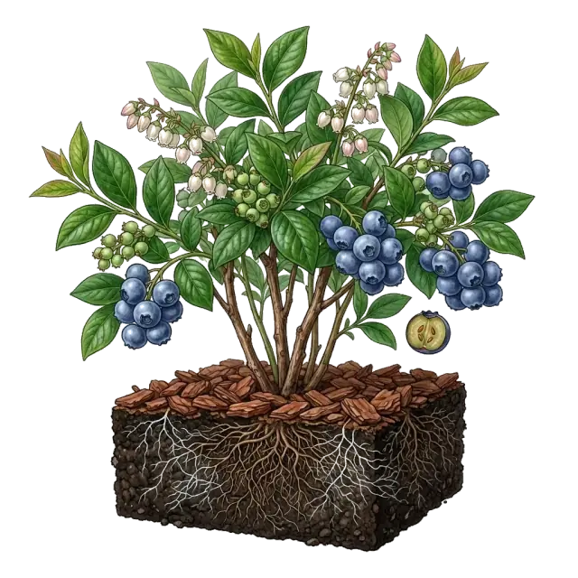 Arándano: planta entera
