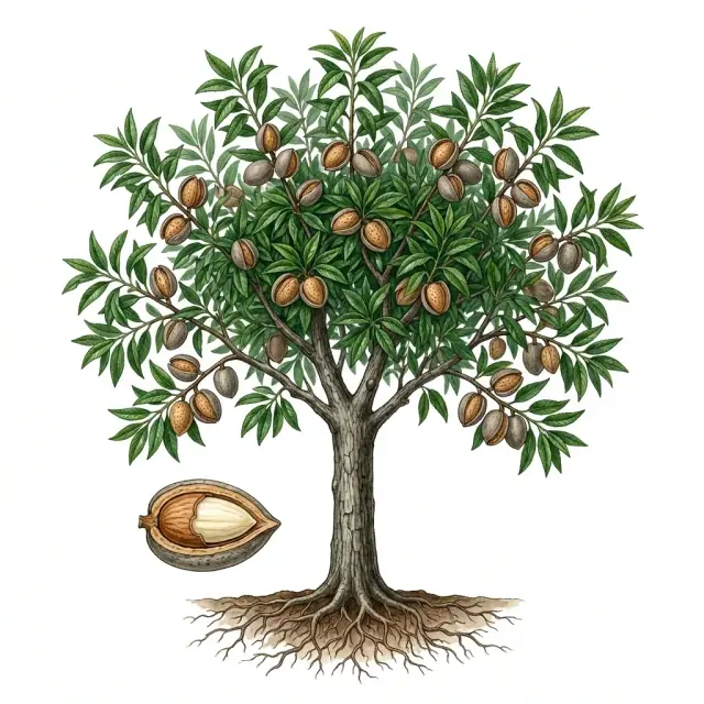 Almendro: color y grados brix