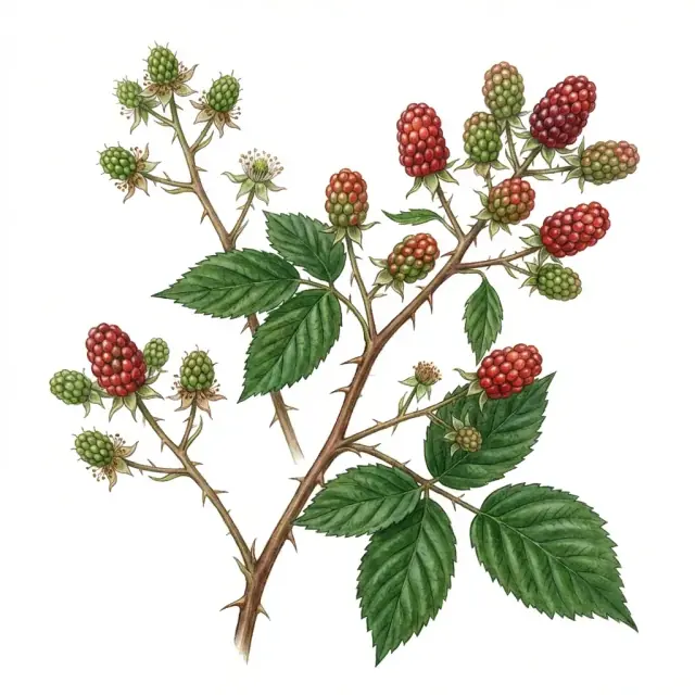 Mora: desarrollo del fruto