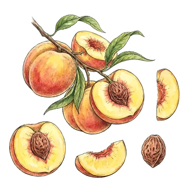 Frutales de hueso: lámina del fruto