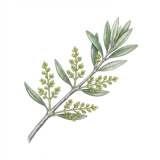 Olivo: inflorescencias