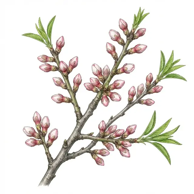Almendro: inflorescencias