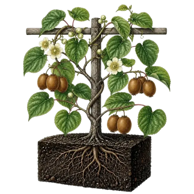 Kiwi: planta entera