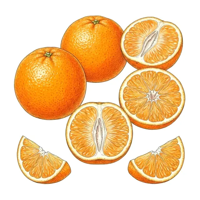 Mandarina: lámina del fruto