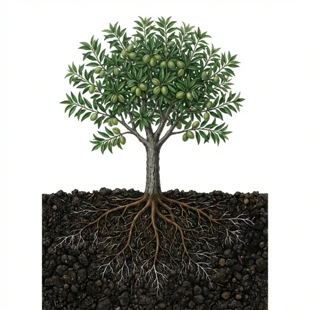 Almendro: materia orgánica