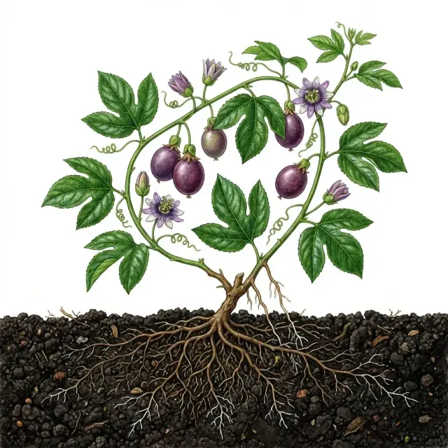 Maracuyá: materia orgánica