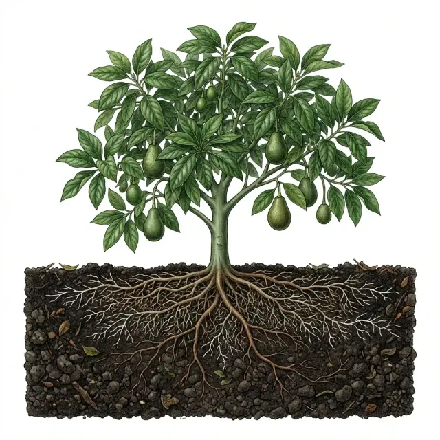 Aguacate: materia orgánica