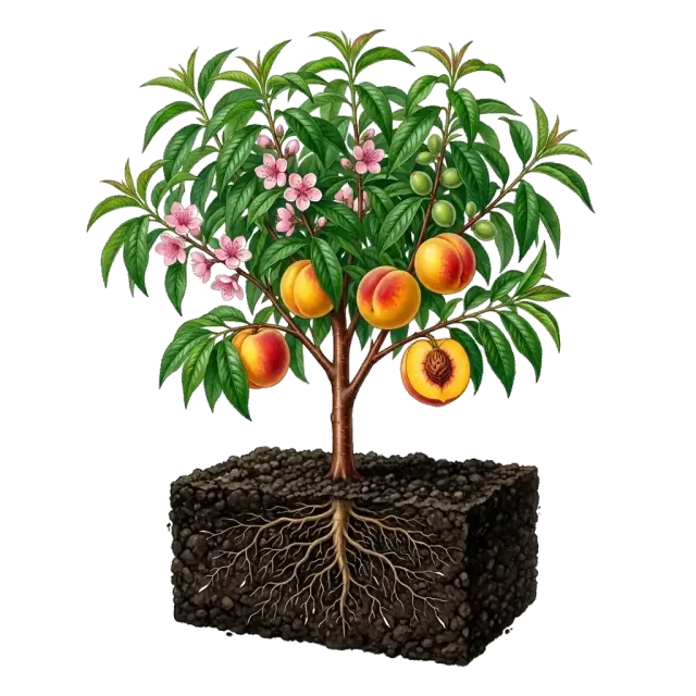 Melocotonero: planta entera