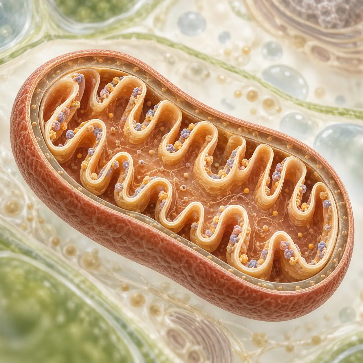 Mitocondria de una célula vegetal, la central energética de la célula.