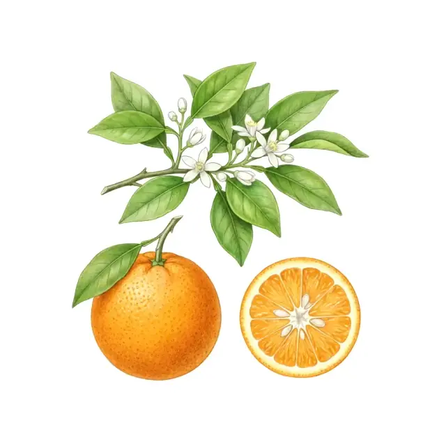Naranja: lámina del fruto