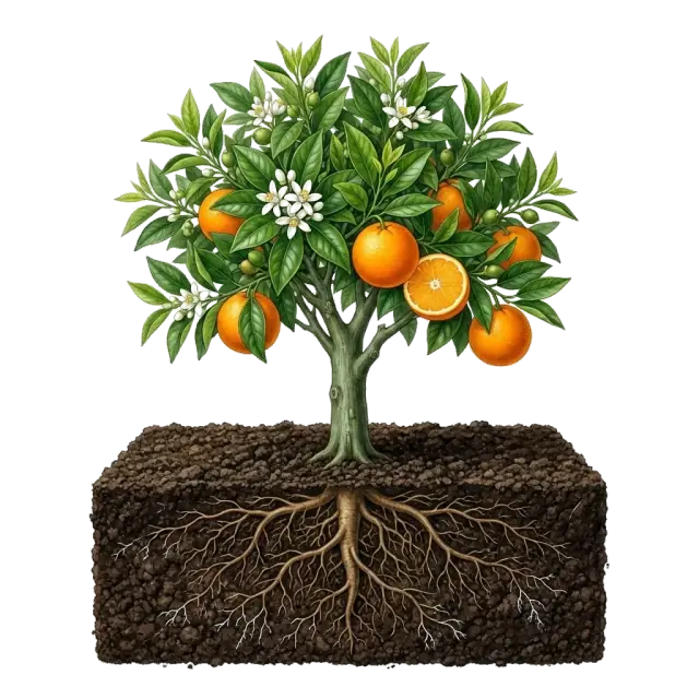 Naranjo: planta entera