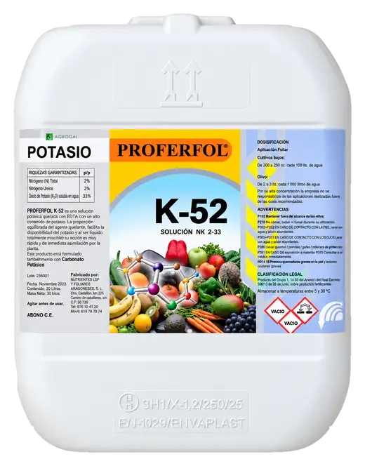 Envase de Proferfol K-52