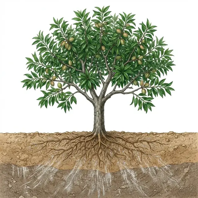 Almendro: salinidad