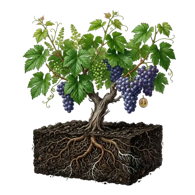 Vid: planta entera